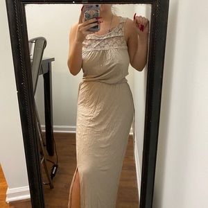 Tan long dress